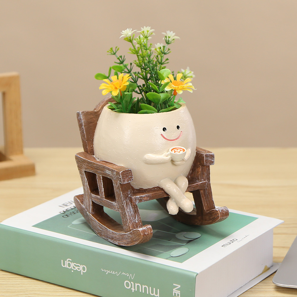 Chair/Swing Smile Face Planter - Japanese Garden Bonsai ulasan dan harga