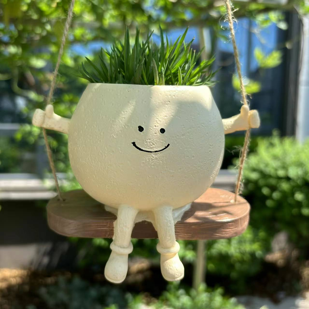Chair/Swing Smile Face Planter - Japanese Garden Bonsai ulasan dan harga