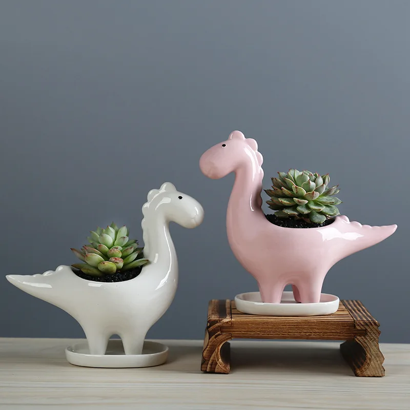 Ceramic Cartoon Dinosaur Plant - Japanese Garden Bonsai ulasan dan harga