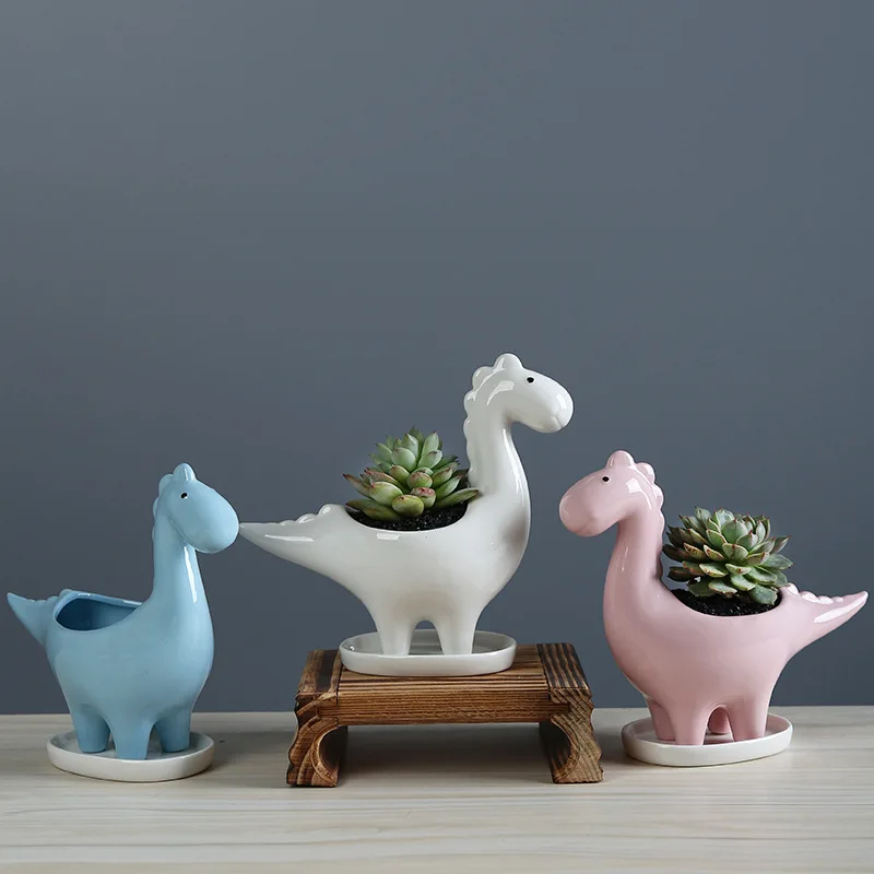 Ceramic Cartoon Dinosaur Plant - Japanese Garden Bonsai ulasan dan harga