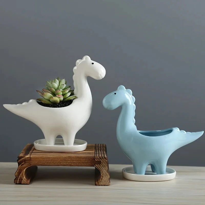Ceramic Cartoon Dinosaur Plant - Japanese Garden Bonsai ulasan dan harga