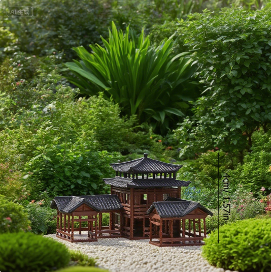 Ancient Building Model Miniatu - Japanese Garden Bonsai ulasan dan harga