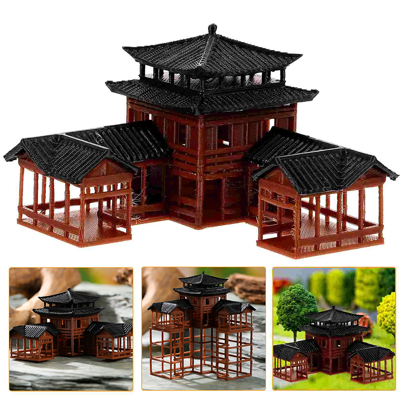 Ancient Building Model Miniatu - Japanese Garden Bonsai ulasan dan harga