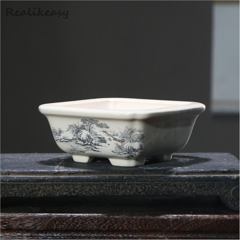 6Size Purple Sand Flower Pot C - Japanese Garden Bonsai ulasan dan harga