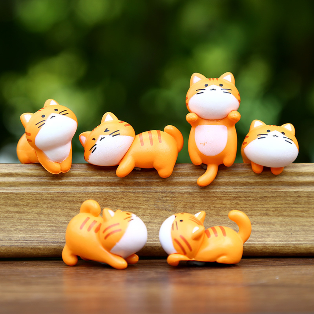 8pc Funny Cute Orange Cat Anim - Bonsai Gardenia ulasan dan harga
