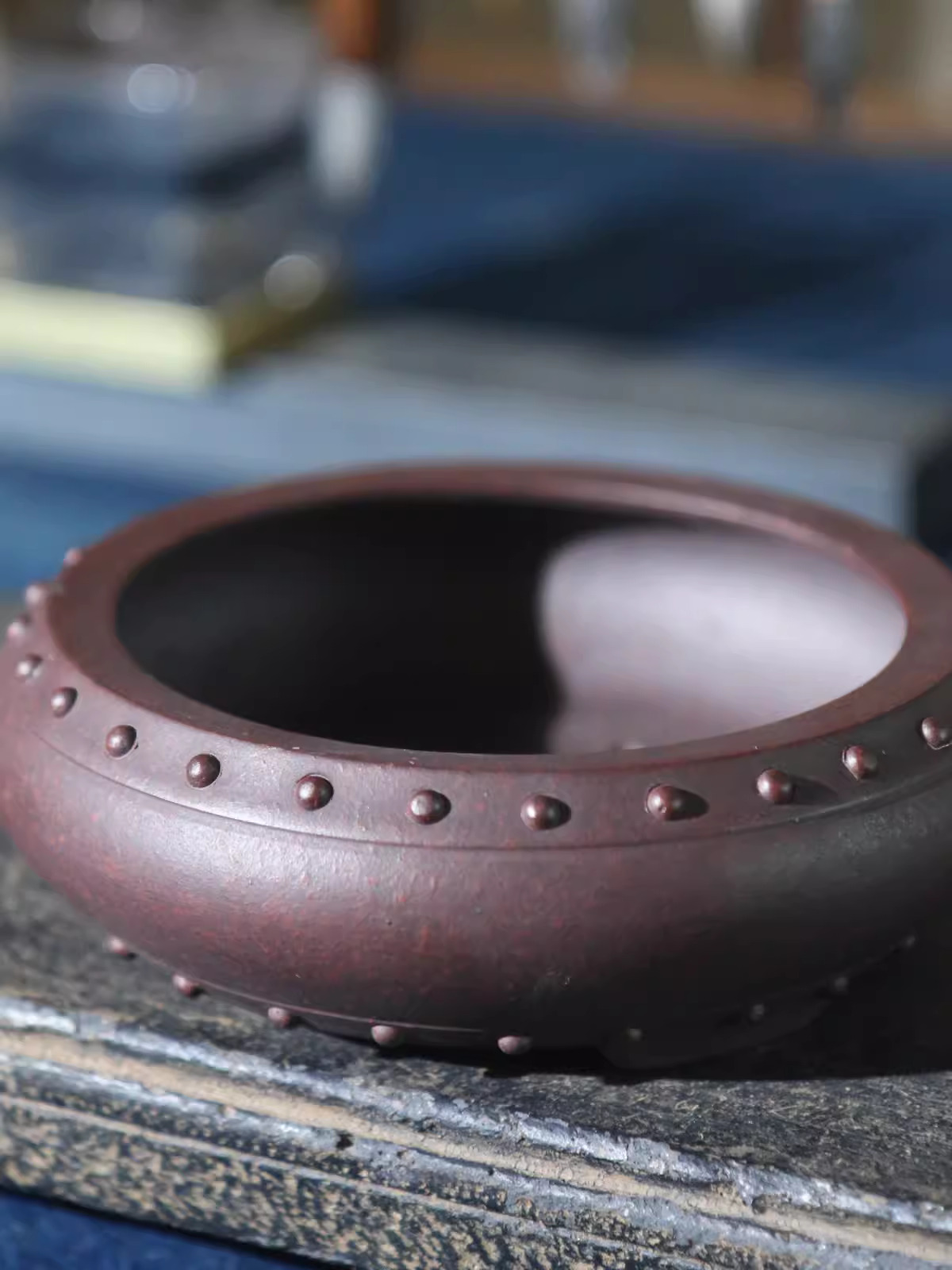 Ceramic Circle Bonsai Pot, Mad - Japanese Garden Bonsai ulasan dan harga