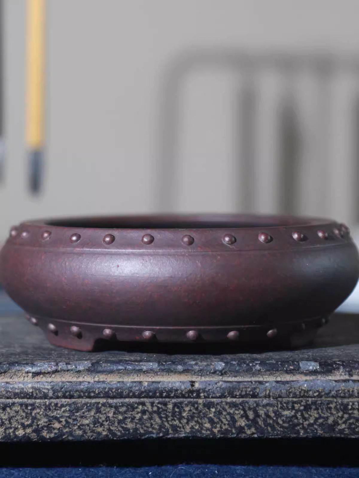 Ceramic Circle Bonsai Pot, Mad - Japanese Garden Bonsai ulasan dan harga