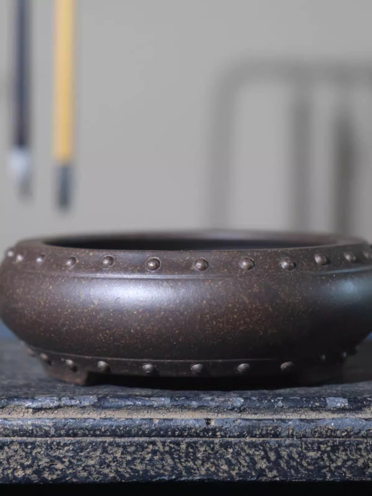 Ceramic Circle Bonsai Pot, Mad - Japanese Garden Bonsai ulasan dan harga