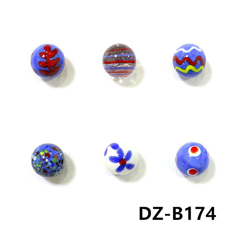 6pcs 16mm Blue Rare Glass Marb - Bonsai Garden Game ulasan dan harga