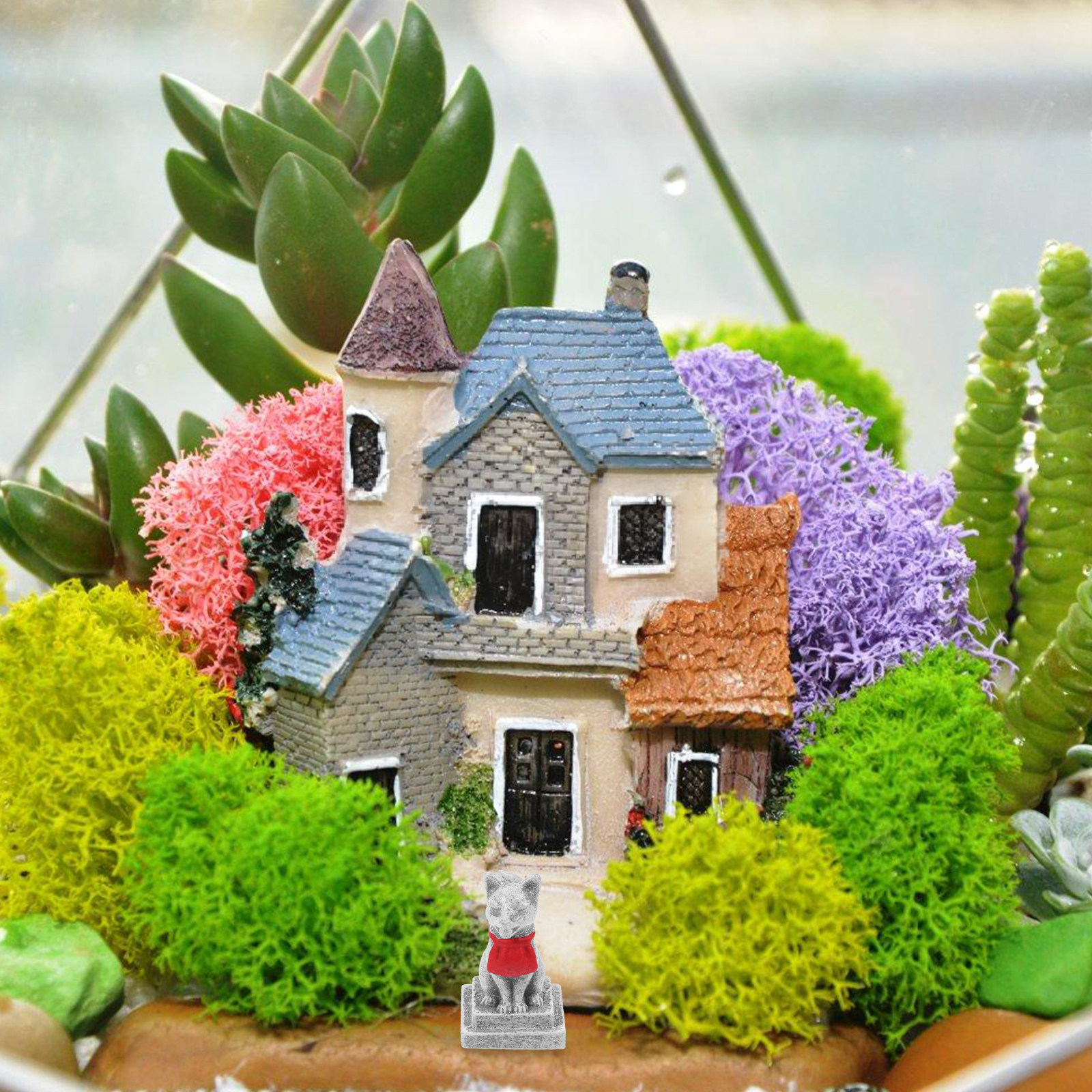 2Pcs Bird Gate Ornament Miniat - Japanese Garden Bonsai ulasan dan harga