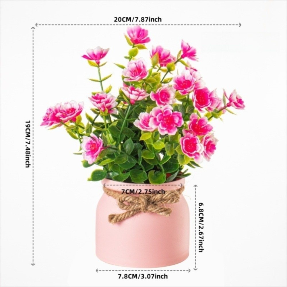 New Fake Potted Flowers Evergr - Bonsai Gardenia ulasan dan harga
