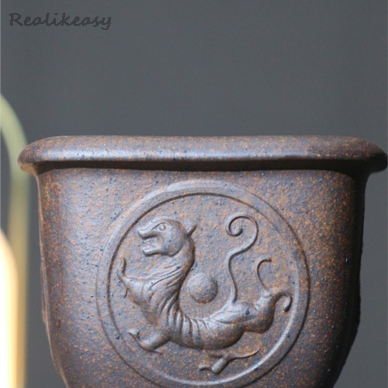 Purple Sand Flower Pot Hexagon - Japanese Garden Bonsai ulasan dan harga